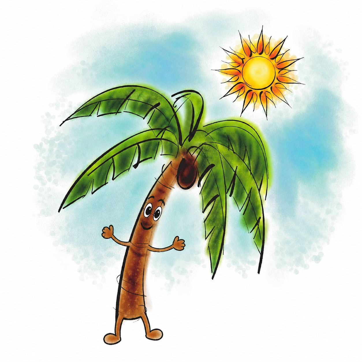 Ollie, the Oasis palm tree character